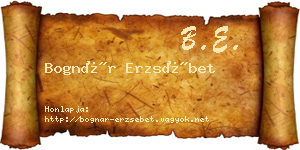 Bognár Erzsébet névjegykártya