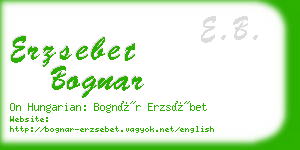 erzsebet bognar business card
